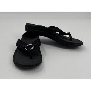 Vionic Tide Aloe Orthaheel Sandals Black Size 7.5 Slip-On Comfort Footwear